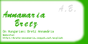 annamaria bretz business card